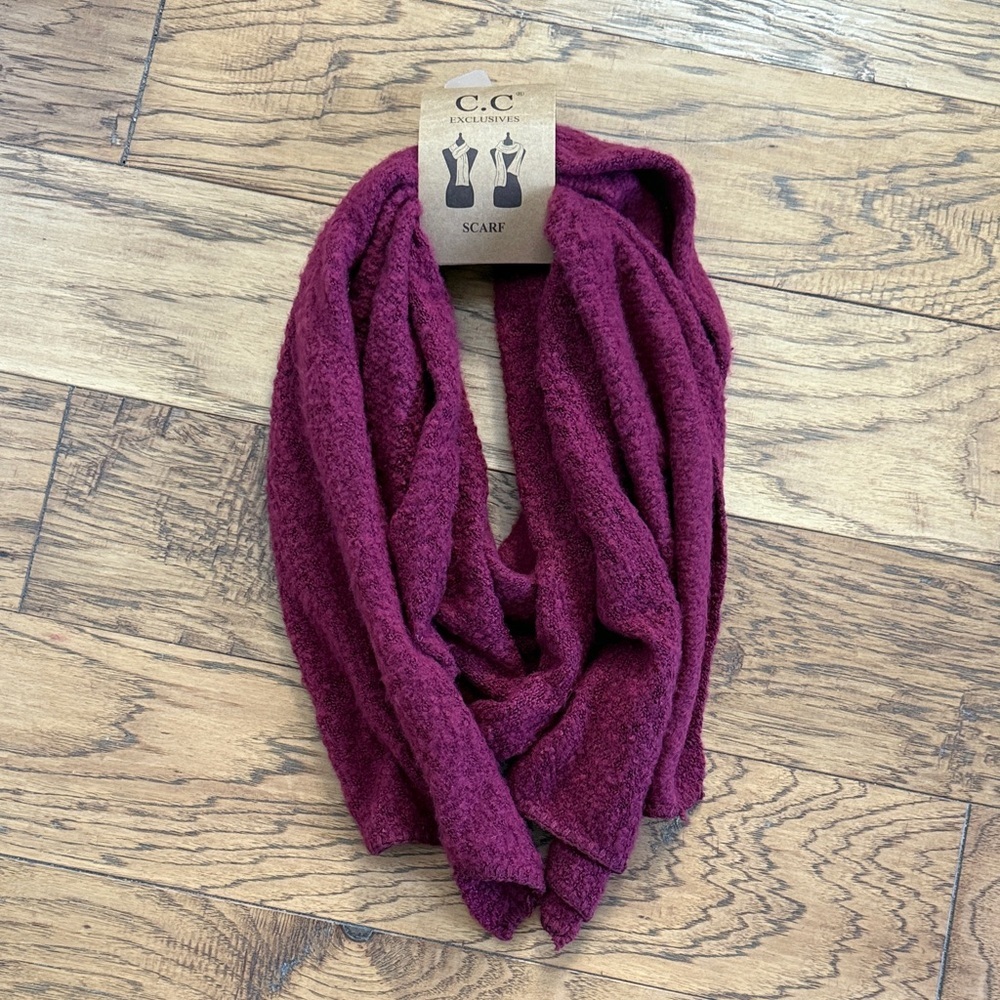 C.C Knit Whip-stitched Edged Long Scarf Wrap - Picture 2 of 4